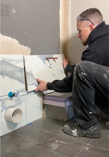 How to Cut Tiles Around Bathroom Wall Pipes