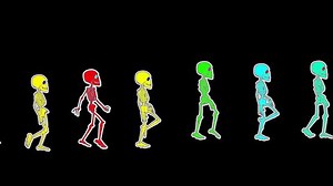 Seamless Animation Colorful Walking Skeletons Painted Stock Footage Video (100% Royalty-free) 3583764731 | Shutterstock