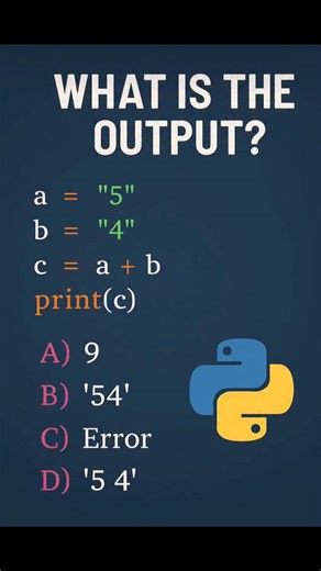 python programming on Instagram: "Drop your answer in the comments. . . . . . #PythonForBeginners #PythonLife #programmingtutorial #codinglife #codesuccess #datascience #pythonprogramming #learn #instagramreels #javascript #ps"