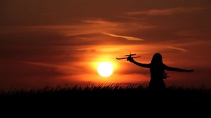 Woman, Nature, Sunset. Free Stock Video
