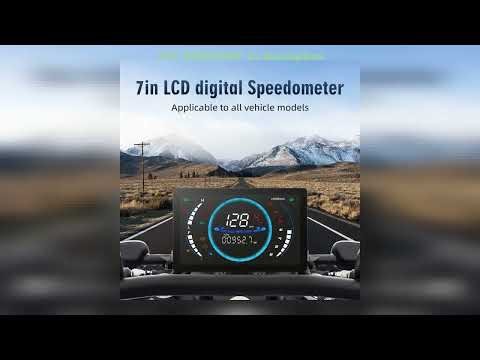 #12V Universal LED Digital Motorcycle Speedometer RPM Dashboard Adjustable 7in LCD Digital Speedome
