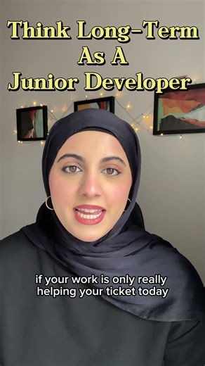 Long term thinking gets you promoted as a junior engineer