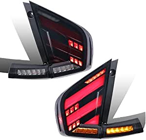 MOSTPLUS Tail light Assembly Compatible for 2016 2017 2018 2019 2020 Honda Civic Hatchback 10th Gen Rear Lamp with Start-up Animation (Set of 2)
