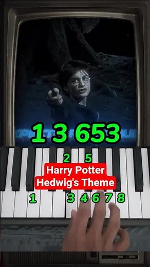 Harry Potter (Hedwig's Theme) Easy Piano Tutorial 🎹✨ #shorts #piano #harrypotter #howtoplay
