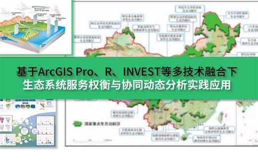 生态系统服务权衡与协同/INVEST/ArcGIS Pro/R语言/SCI论文写作/文献计量学/权衡与协同分析/空间统计分析/地理探测器/生态系统服务簇