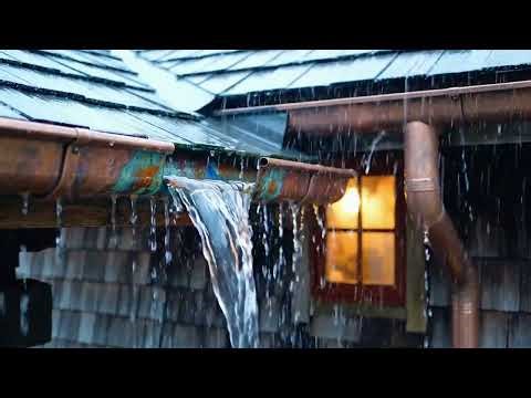 Rainwater in Copper Gutters 🌧️ Rhythmic Rooftop Sounds for Deep Focus, Studying & Relaxation