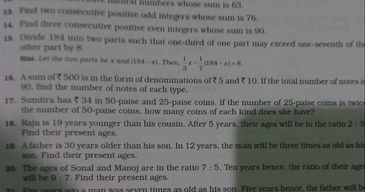 Find two consecutive positive odd integers whose sum is 76 . Fi... | Filo