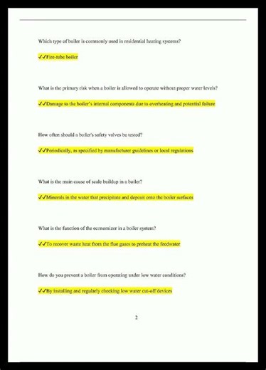 Arkansas Boiler Test Questions and Answers Latest Version Already Passed video