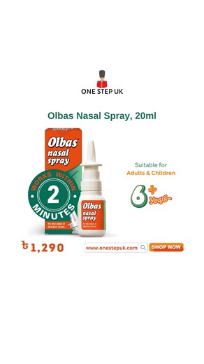 Blocked nose? Breathe easy in seconds with Olbas Nasal Spray  #nasalcongestion #OlbasRelief #Nasalspray #Adultnasalspray #Kidsnasalspray #OneStepUK | One Step UK | Facebook
