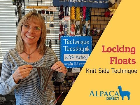 Locking Floats for Stranded Knitting On The Knit Side