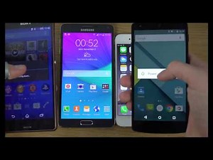 Samsung Galaxy Note 4 vs. Sony Xperia Z3 vs. Nexus 5 vs. iPhone 6 - Which Is Faster? (4K)