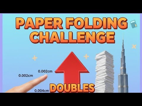 Paper Folding Magic: 0.002cm to Moon in 45 Folds?! 🤯 | Class 8 Exponents Solved