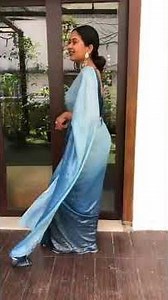 Blue Ombre Cocktail Saree by Anuki - Link in Comments