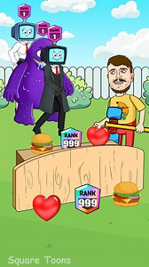 1.5M views · 77K reactions | Test IQ CHALLENGE! Help Tv Woman Win Plays Replace - Guess Object Behind Screen_藍 Mr Beast #shorts | Square Toons | Facebook