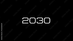 2025 to 2030 Timeline Animation 4K UHD Projected AI Expansion and Tech Evolution Stock Video