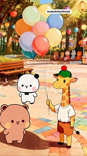 DudusbubusWorld on Instagram: "HELLO FAMILY.!!! We had the cutest adventure ever! 🎡✨ We explored a magical amusement park filled with twinkling lights, rode the carousel and swings together, and made lots of new animal friends. We snacked on yummy treats from a friendly cow, floated with colorful balloons, and even got a little spooked by friendly ghosts and pumpkins at the Halloween house! Every moment was a whirlwind of joy, surprise, and laughter especially when Dudu held Bubu close under th