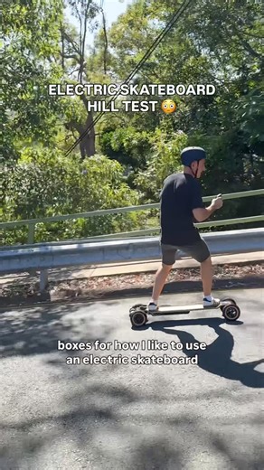 Evolve Skateboards on Instagram: "Electric skateboard hill test with our smallest battery fitted to a board 😳 . . . . : #skateboard #skate #skating"