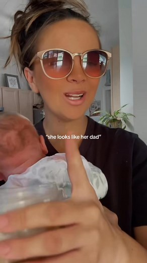 13K views · 40 reactions | Funny how we argue over who the baby looks like and they straight up look like a little old wrinkly alien. | jessbrownsberger | Facebook