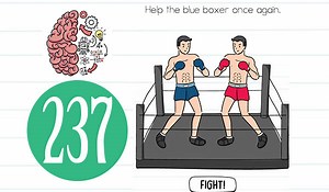 Brain Test Level 237 (NEW) Help the blue boxer once again