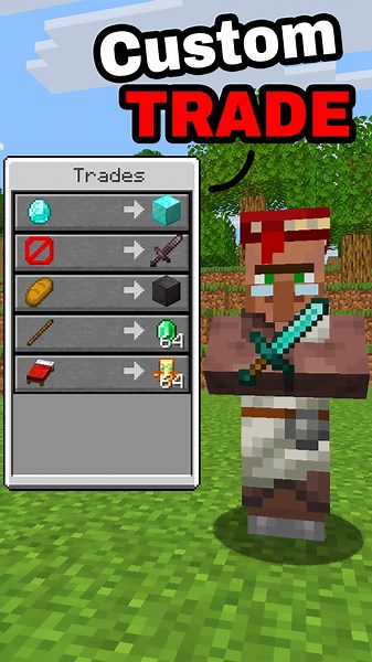 Easy CUSTOM VILLAGER TRADES?! ⛏💎