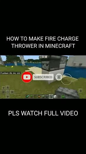 HOW TO MAKE FIRE CHARGE THROWER IN MINECRAFT