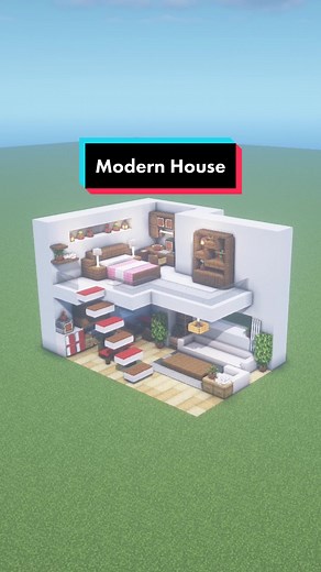 Minecraft Tutorial: How to Build a Modern House Diorama