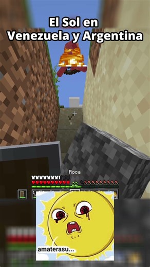 😎 Sol en Argentina y Venezuela #minecraft #minecraftshorts