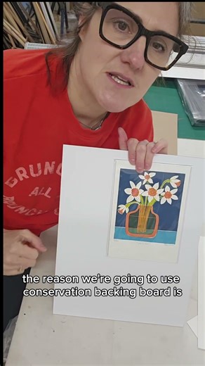 How to protect your picture using backing board! ...#pictureframingleicestershire #bespokeframing