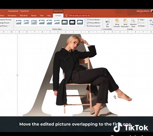 Create fancy text with powerpoint. Text masking also known as