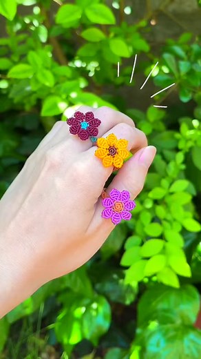 13K views · 323 reactions | Tutorial DIY Gratuito Anillo Flor | Tutoriales Temuco · Macrame | Facebook