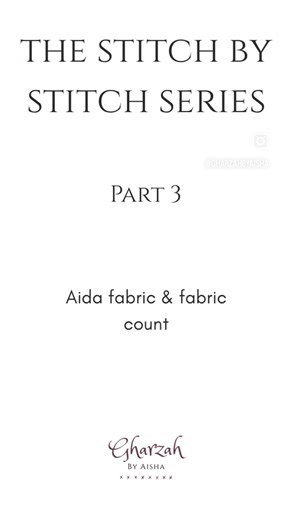 This is Part 3 of The Stitch by Stitch Series, one stitch at a time ✨ Aida Fabric and Fabric Count Fabric can feel confusing at first, but it doesn’t have to be. In this post, I explain Aida fabric, what’s perfect for beginners, and what “fabric count” means. If you have any questions about Aida or fabric count, comment them below and I’ll get back to you! 👉🏻 Save this if fabric has ever confused you 👉🏻 Follow along for Part 4 #crossstitchfabric #aida #beginnerstitching #needlework