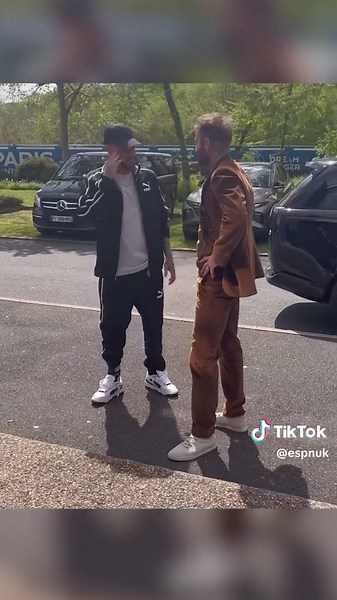 David Beckham Visiting His Former Club PSG in Paris
