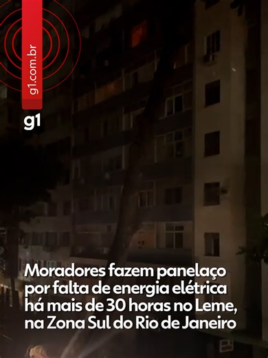 #Panelaço - moradores do Leme, na Zona Sul do Rio, protestaram com um forte panelaço na noite deste domingo (4) após passarem mais de 30 horas sem energia elétrica. O Motivo: segundo a Light, o apagão foi causado por furtos de cabos, que geraram uma sobrecarga no sistema subterrâneo. Sem previsão: a situação piorou neste domingo porque novos danos foram encontrados na rede. Com isso, a concessionária afirmou que não há previsão para o retorno do serviço. Noite de improviso: sem luz e com o calor