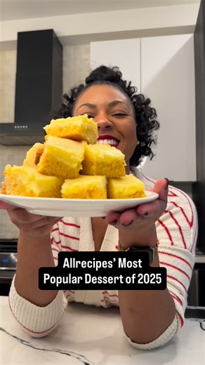 Your favorite dessert of 2025 has been crowned! ✨👑 Neiman Marcus Cake (also known as Gooey Butter Cake or Chess Bars 😉) is buttery, flaky, and perfectly chewy. It’s no surprise it was our most popular dessert of the year! Find our 25 most-saved recipes of 2025 at the link in the @allrecipes bio! 🔗 *Note: The written recipe adds vanilla to the cake mix, but Janelle adds it to the cream cheese mixture. This can be adjusted if preferred. Ingredients: 1 (15.25 ounce) package yellow cake mix 4 egg