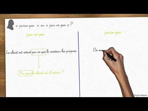 « parce que » ou « par ce que » ? | L'orthographe avec Projet Voltaire