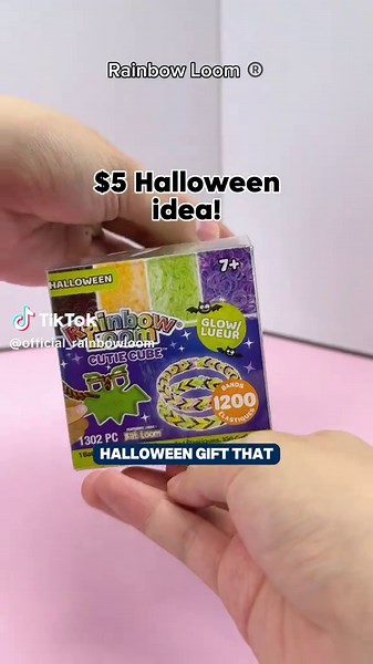 Have a Rainbow Loom Halloween with this Halloween Cutie Cube! It comes with 1200 high quality rubber bands, 100 c-clips, and a bat loom — EVERYTHING you need to make tons of bracelets 🤩💗 And JUST $5 at Target stores (located near seasonal aisle) 🎃👻 @target #rainbowloom #targetfinds #targethalloween #halloween #diycrafts