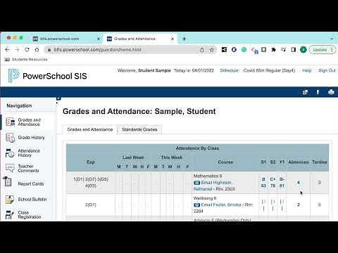 checking your schedule and grades in powerschool (students)