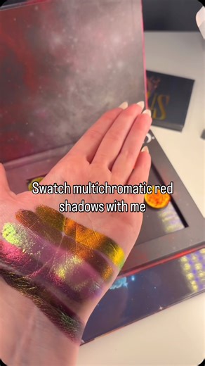 Terra Moons Cosmetics on Instagram: "Reds feel perfect for this month and Valentine’s Day coming up If you’re looking for red single pigments to add to your collection, here are some that we offer In order of swatch these are Midnight Aubergine, Alien Code, Venus in Chains, Ruby Satellite and Mission to Mars Share this with your bestie - it helps us out so much 💕 #eyeshadow #indiebeauty #redeyeshadow #redmakeup"