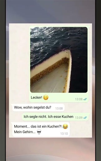 Ist das ein Boot oder ein Kuchen 🤣