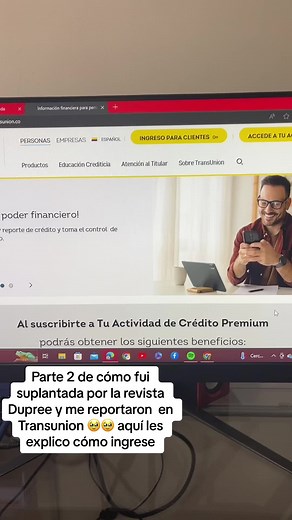 Como fue que revise mi eeporte en Transunion una pequeña guia , perdon no se muy bien hacer dstos videos 😞😞😞 #suplantaciondeidentidad #parte2 #parte2suplantacion #documentoslegales #transunion #sifin #datacredito #deudas #vidacreditica #creditosfalsos #dupree #revistadupree #engaños #fiscaliageneraldelarepublica