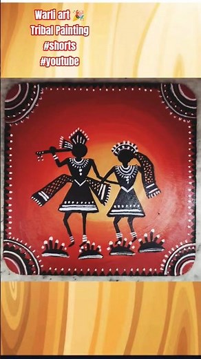 Warli painting for beginners || Traditional warli art for kids and beginners #art #painting #shorts