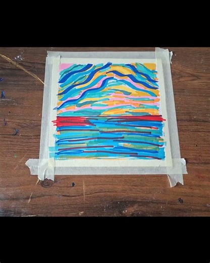 easy acrylic markers painting #art #painting