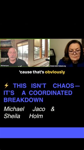 🚨 Sheila Holm: Why the Unrest Isn’t Random — And What Comes Next for America The chaos we’re seeing isn’t accidental. In this powerful continuation of the conversation, Sheila Holm joins Michael Jaco to explain how current events inside the U.S. are being shaped by deeper forces — legal, political, and institutional. Sheila breaks down why unrest, policy failures, and enforcement paralysis are symptoms of a much larger struggle over sovereignty, justice, and the future direction of the country.