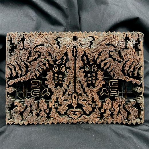 Traditional Batik Cap - Asmat Wall #2 Handmade out of Copper