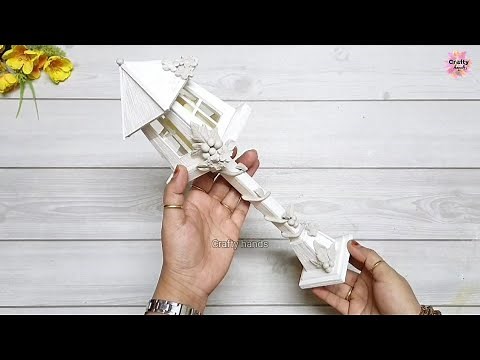How to make miniature lamp post for Christmas decoration at home | crafty hands
