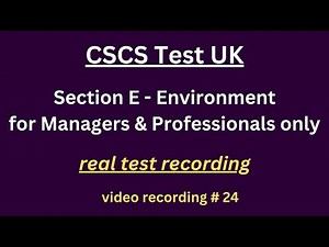 CSCS Card UK | CSCS Test 2024 | CSCS Test for MAP|#cscscard | #24 #environment #manager