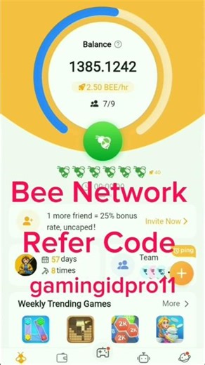 Bee Network Refer Code.