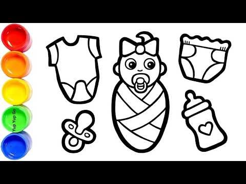👶🍼 Draw Baby Diaper & Milk Bottle for Kids | Fun Learning Drawing 🎨✏️ | Kids Songs🎵 | Yup Yup Go 🌈