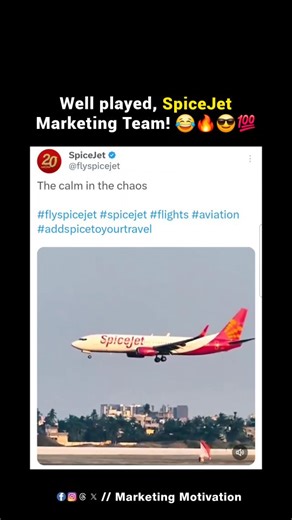 Marketing Motivation on Instagram: "SpiceJet 😎😂💯 . . #SpiceJet #SpiceJetAirlines #IndiGoFlight #FlightDelay #AviationIndustry #FlightCancellation #MarketingMotivationn"