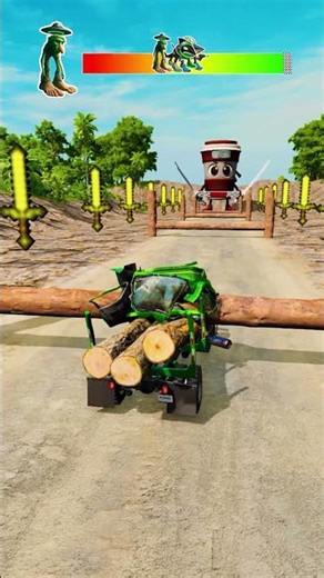 Space Italian Brainrot Characters Vs Tree Trunks! BeamNG.Drive #italianbrainrot